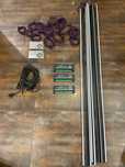 Instalacja świetlna LED RGB 16x2m / kable / sterowniki DMX / zasilacze