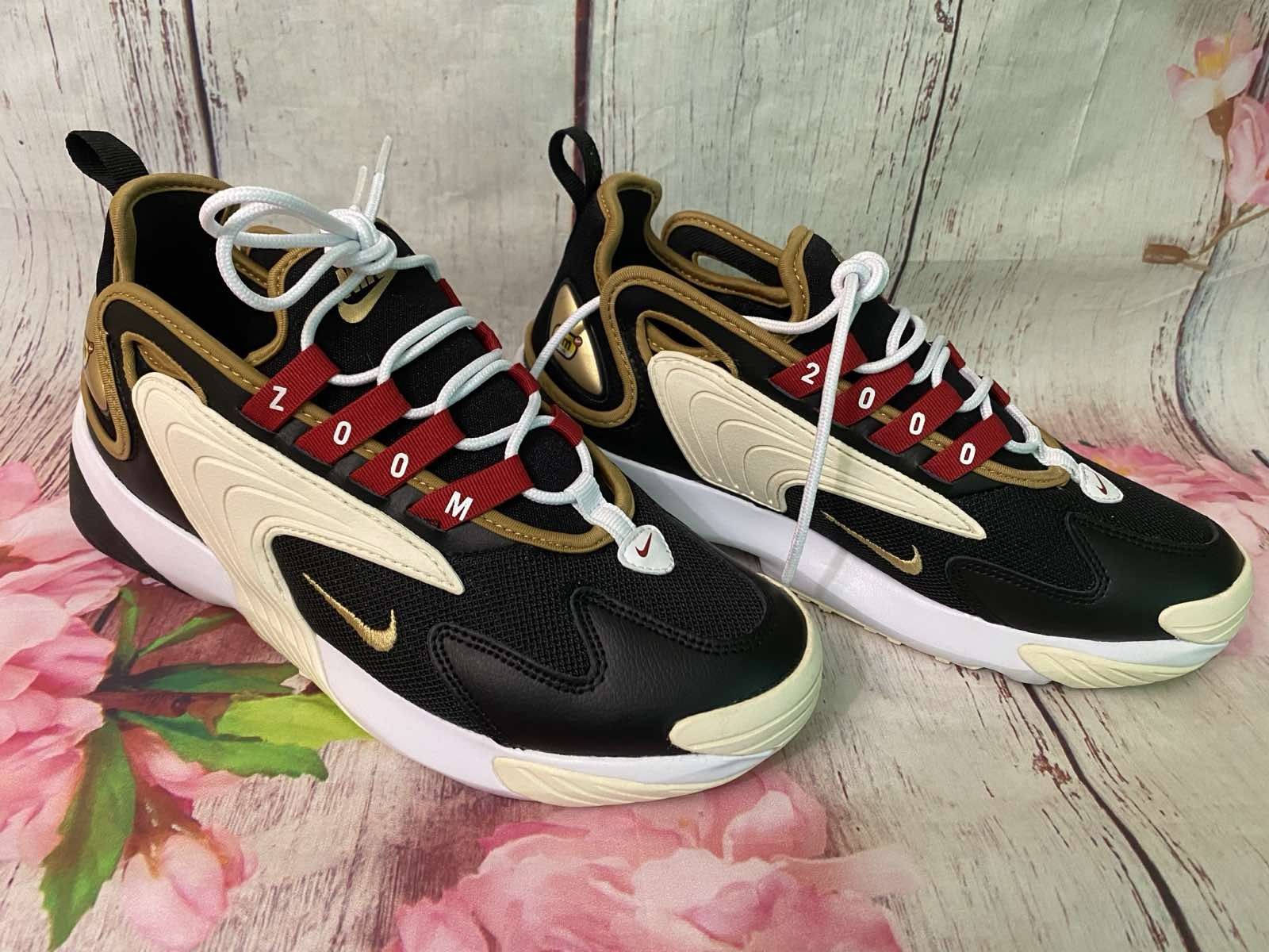 Кроссовки жіночи  Nike Zoom 2K Black Metallic Gold White ( оригінал)