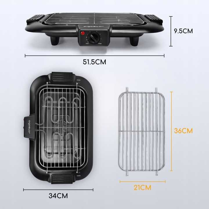 Tradycyjny grill elektryczny Aigostar TASTY 30ICK czarny 2000 W