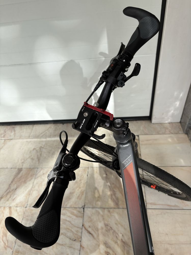 Bicicleta de Trekking Riverside 900 (cinza laranja) tamanho M