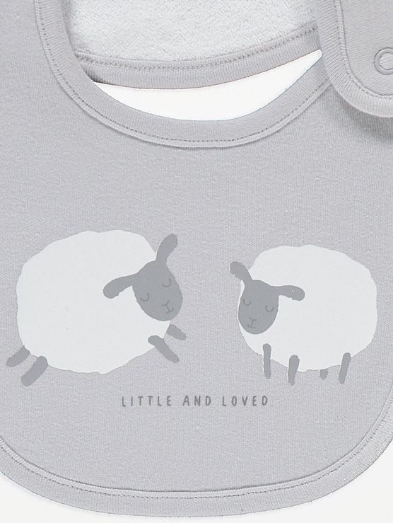 George 5pak śliniak śliniaczek w owieczki sheep owca gwiazdki frotte