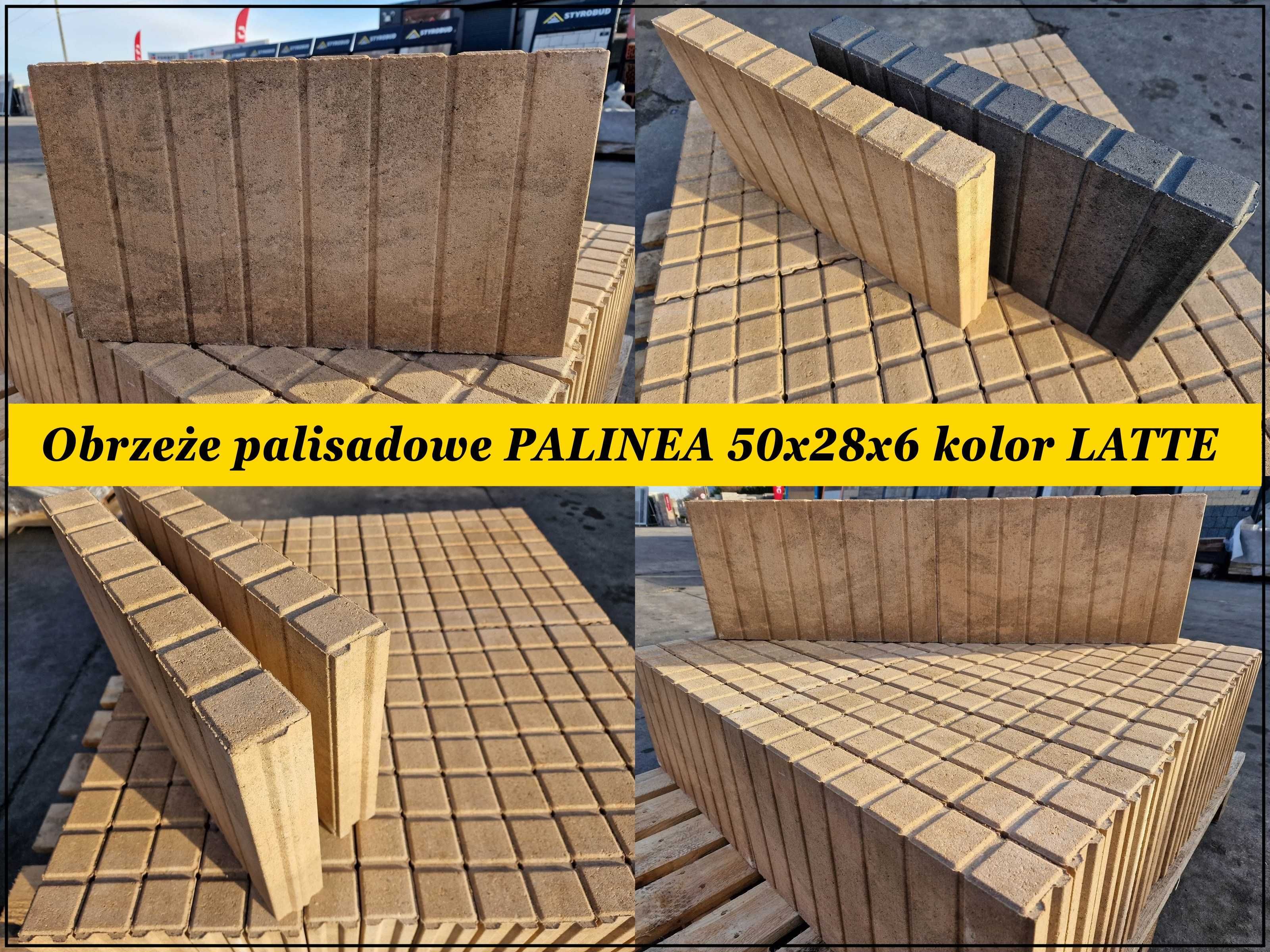 Obrzeże palisadowe gładkie PALINEA Nero Bianco Tiramisu