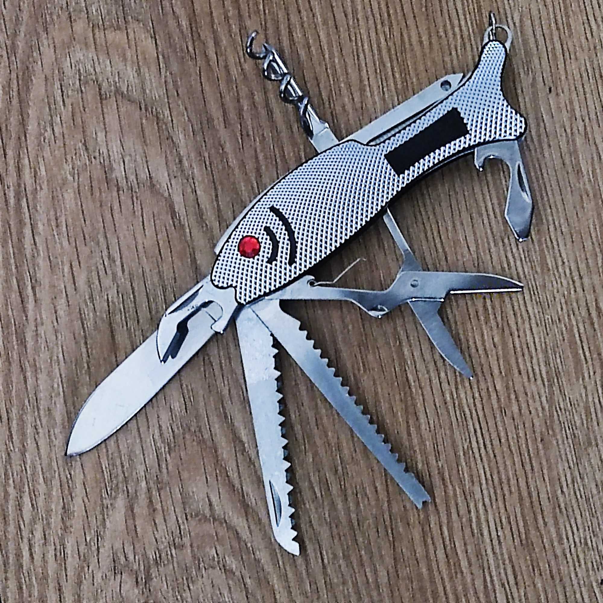 Nóż Scyzoryk MULTITOOL Wędkarski Ryba Piła 11w1