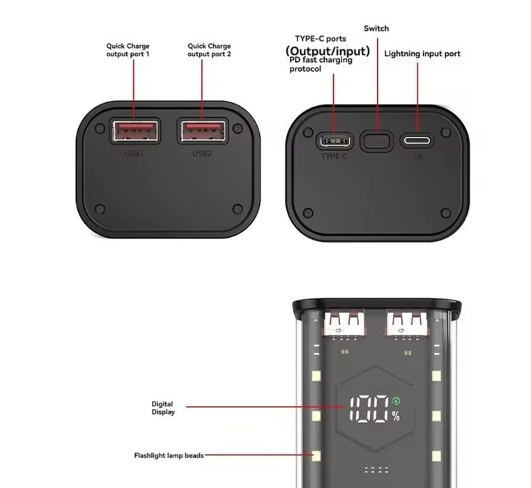 Корпус для павербанка 21700. 18650.