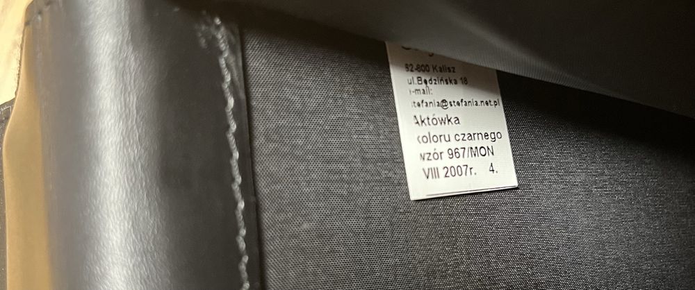 Aktówka wojskowa wz. 967/MON . Teczka oficerka skórzana .