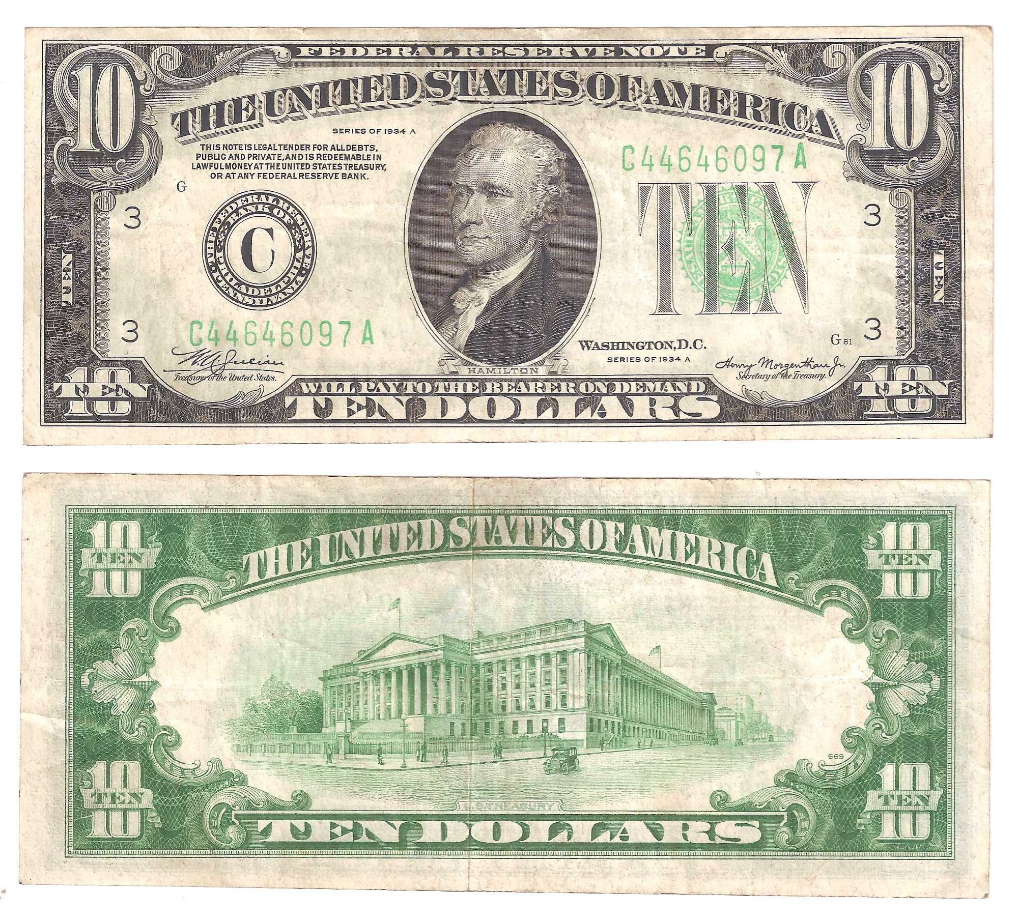 США 10 Долларов 1934 год
