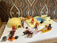 Playmobil 3465, Igloo, arktyczna wioska, psi zaprzęg, arktyka