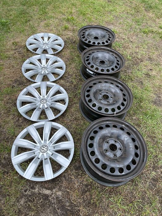 Okazja oryginalne felgi VW TIGUAN 6.5Jx17 ET38 5x112 czujniki kołpaki