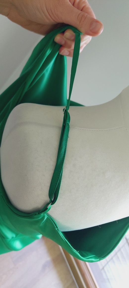 Nasty Gal r.48 zielona maxi sukienka na ramiączkach