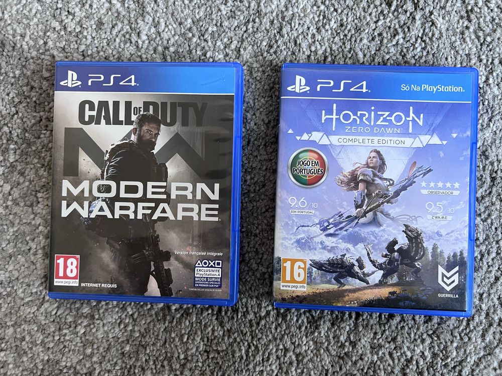 Horizon Zero Daw Complete edition e Call of Duty Modern Warfare PS4