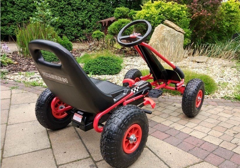 Gokart Czerwony A-15 Pompowane Koła