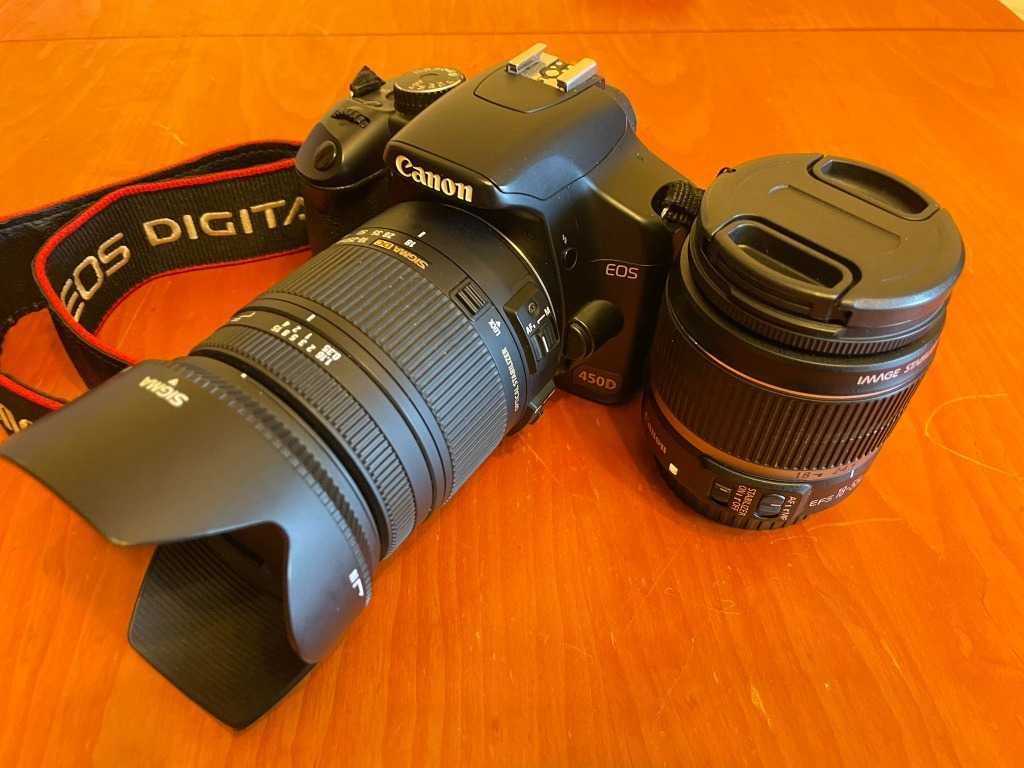 Canon EOS 450D + EFS18-55mm + Sigma18-250mm filtry