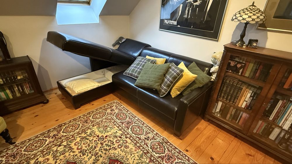 Narożna kanapa z dunkcją spania