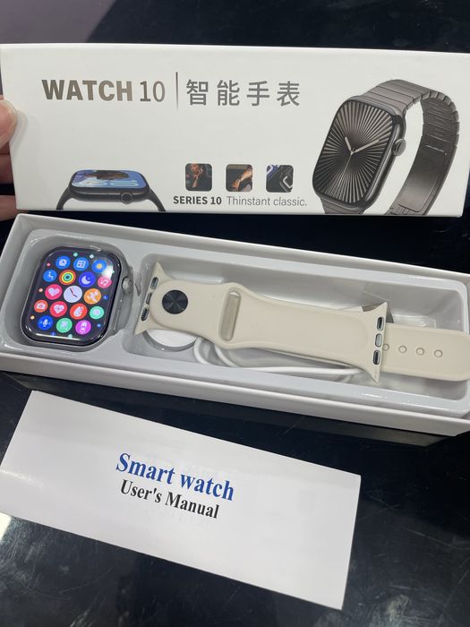 Smart watch 10 cor creme
