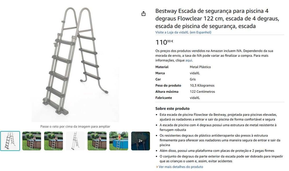 Escadas piscina Bestway