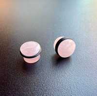 Плаги 10 мм рожевий кварц
