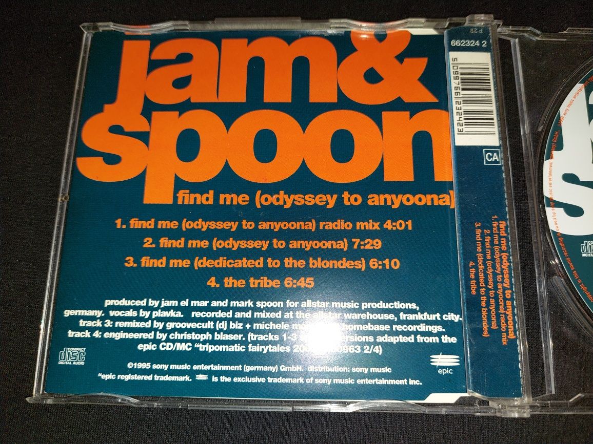 Jam & Spoon Featuring Plavka Find Me (Odyssey To Anyoona) CD 1995 UK