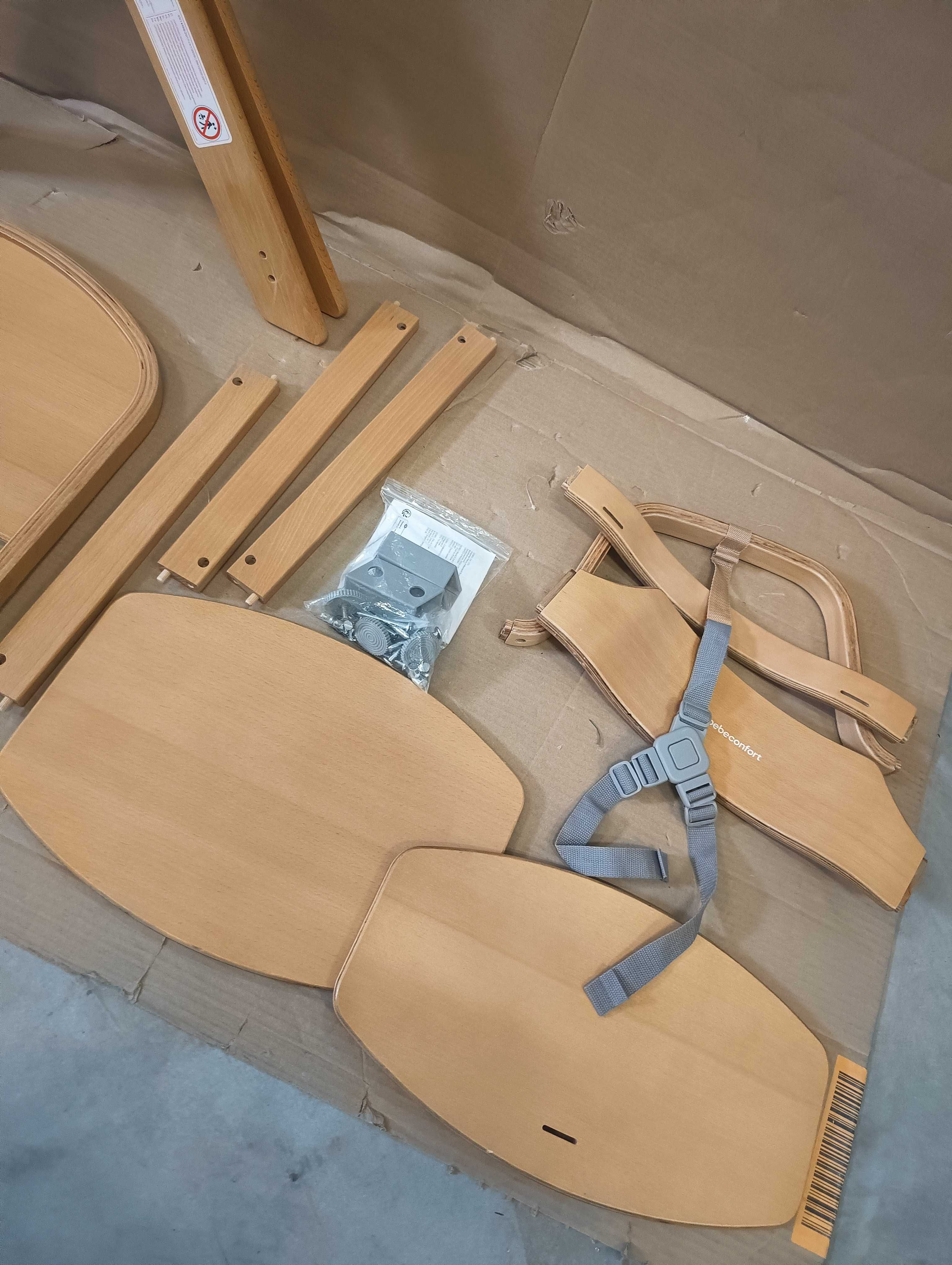 Bebeconfort Timba Krzesełko do Karmienia, Natural Wood max 30kg nowe