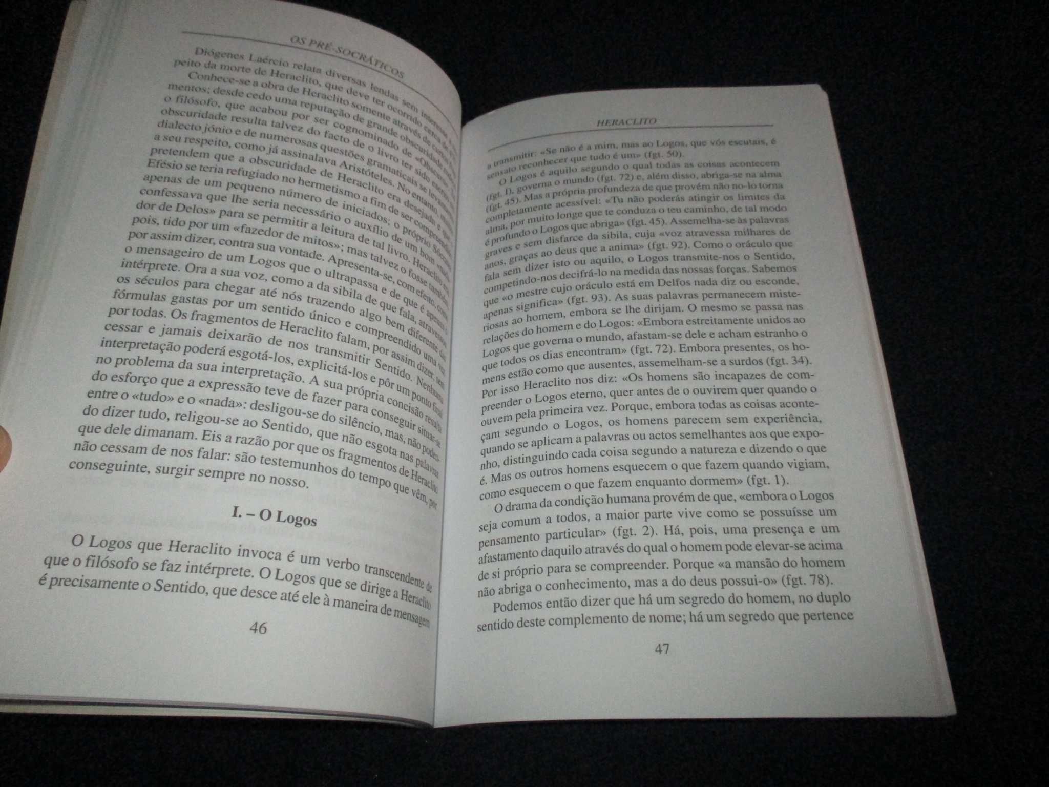 Livro Os Pré-Socráticos Jean Brun Edições 70