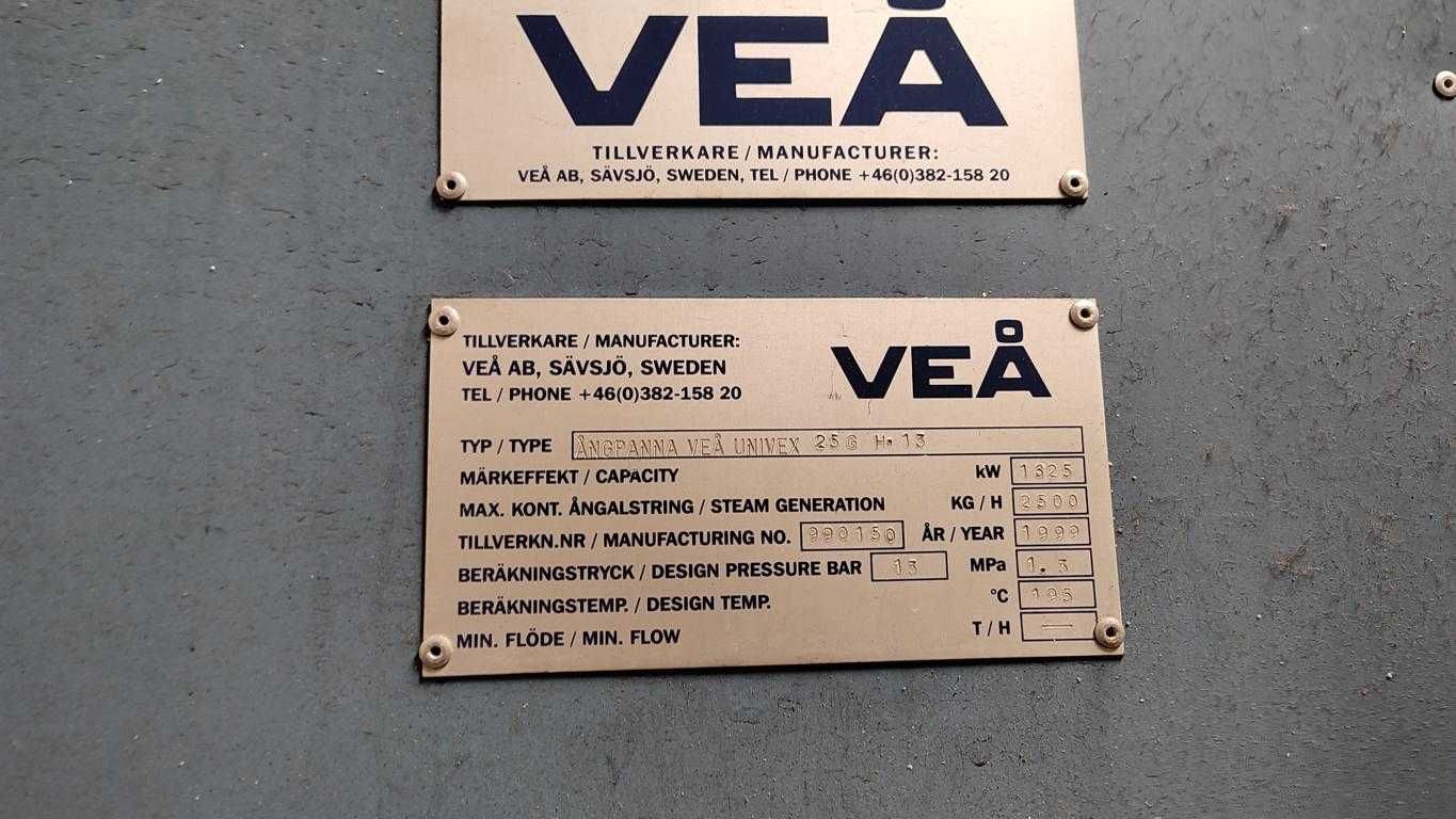 Generator pary: VEA mod. UNIVEX 25G H13 + system uzdatniania
wody