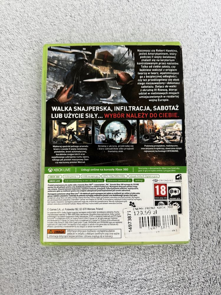 Enemy Front XBOX 360 Gra Nowa Folia