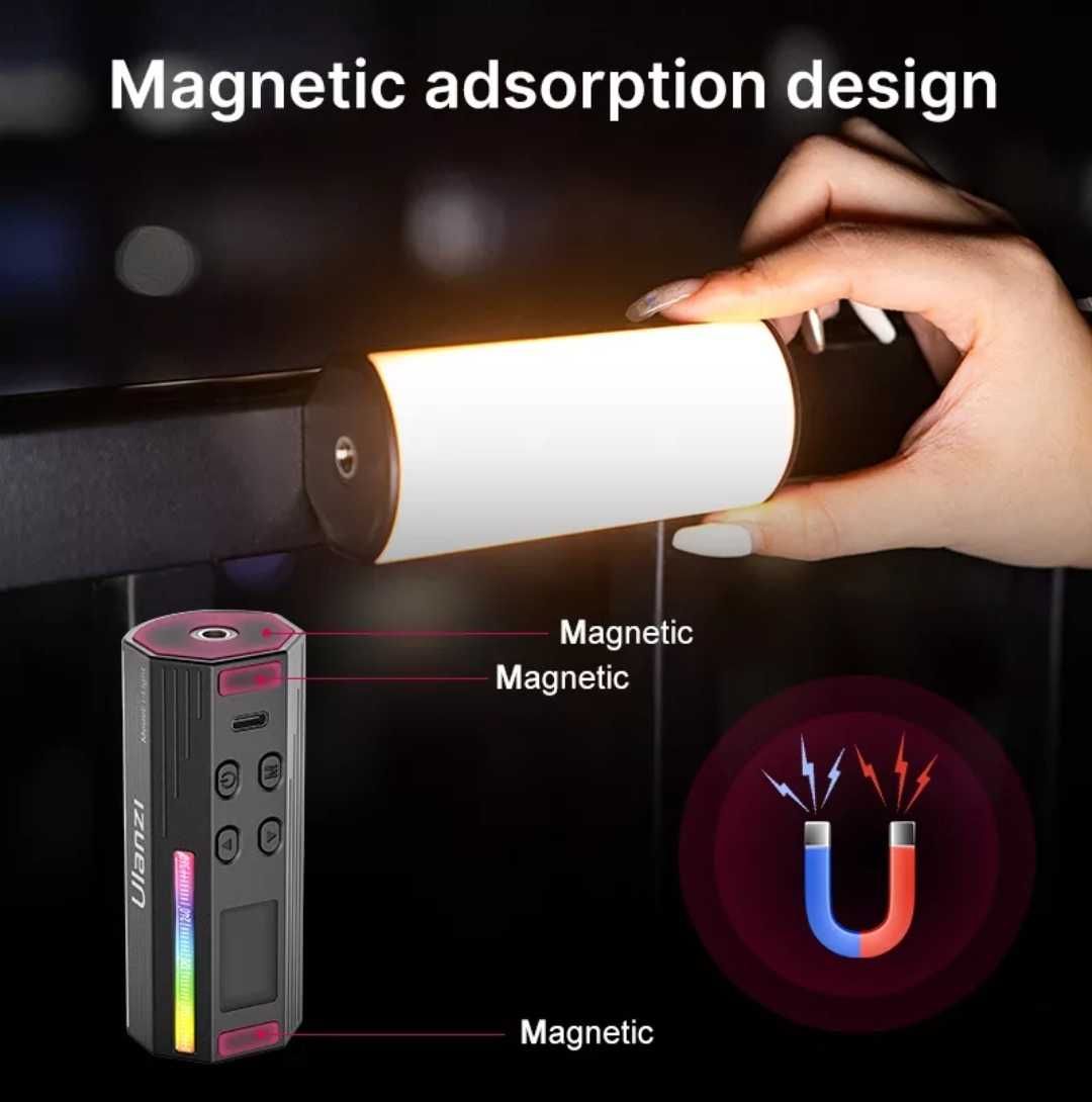 Ulanzi i-Light RGB с аккумулятором 2000 mAh Накамерный LED осветитель.