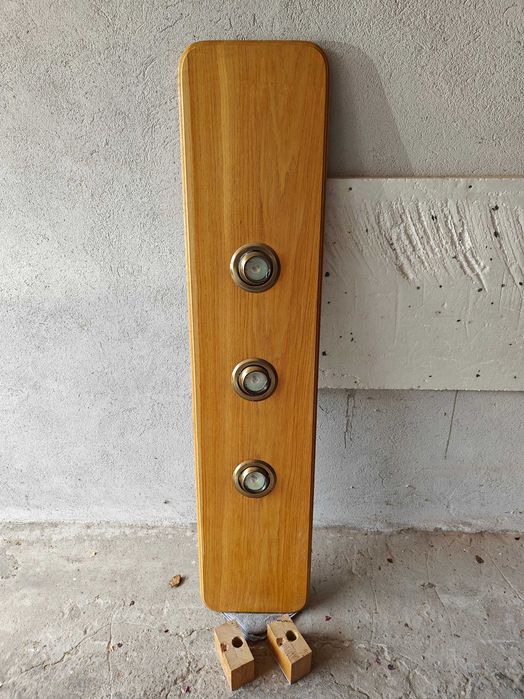 Oświetlenie lampa żyrandol plafon deska dębowa LED żarówki kinkiet
