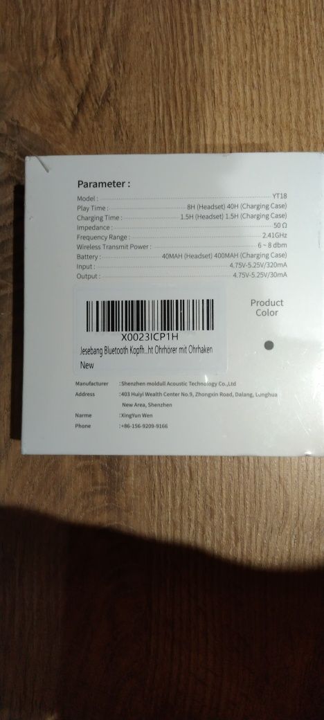 Słuchawki bluetooth czarne nowe