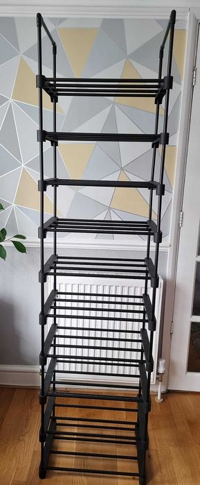 Organizer do przechowywania butów 10 poziomów metalowy czarny