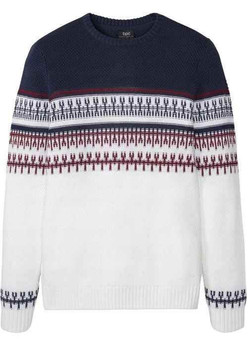 B.P.C sweter męski we wzory 4XL.