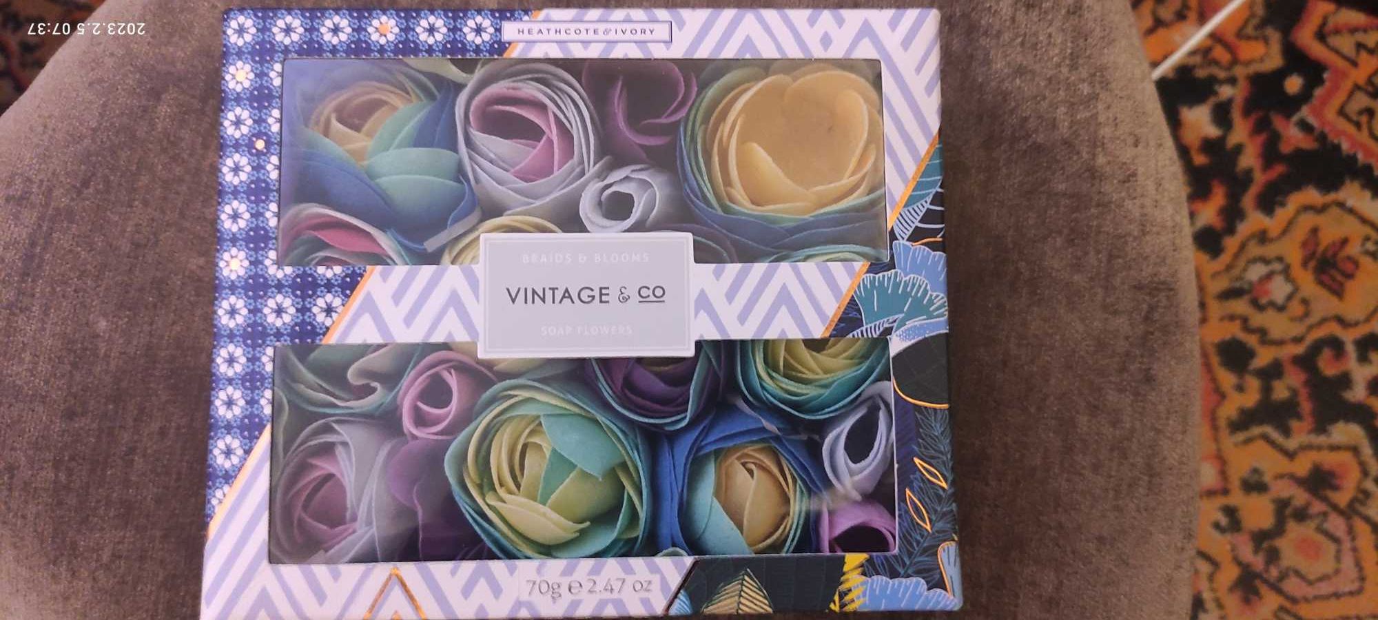 Набор мыльных арома цветов на тканевой основе Vintage&CO Англия новый