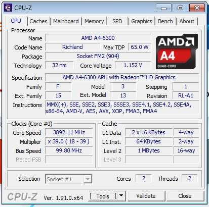 Procesor AMD APU A4-6300 FM2 box
