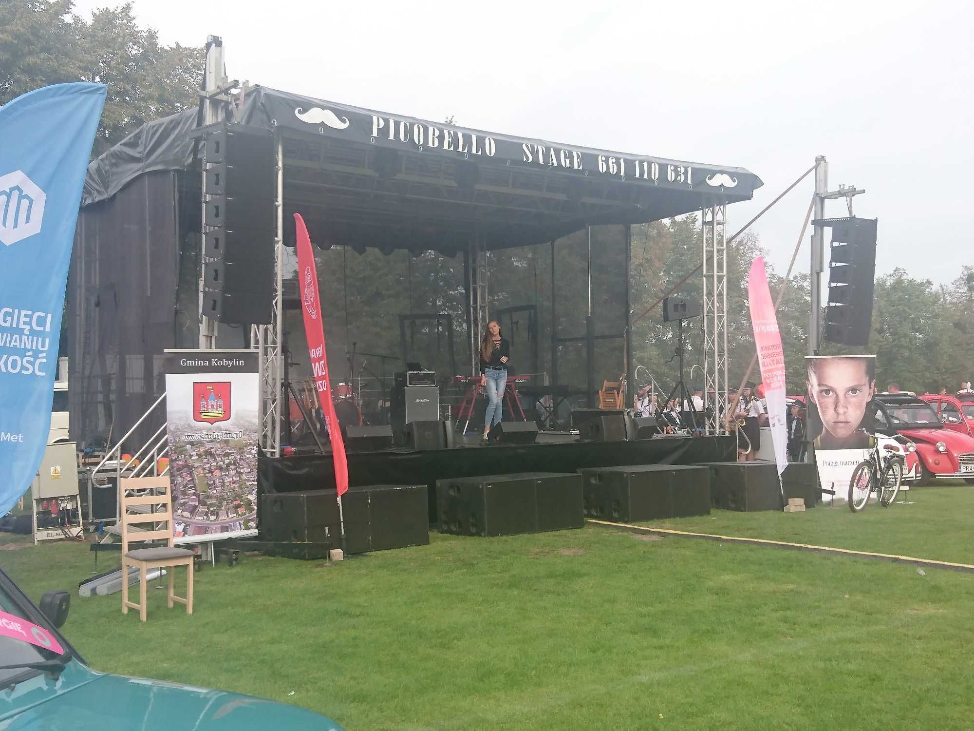 Scena mobilna Estrada Nagłośnienie Oświetlenie Barierki na twój Event