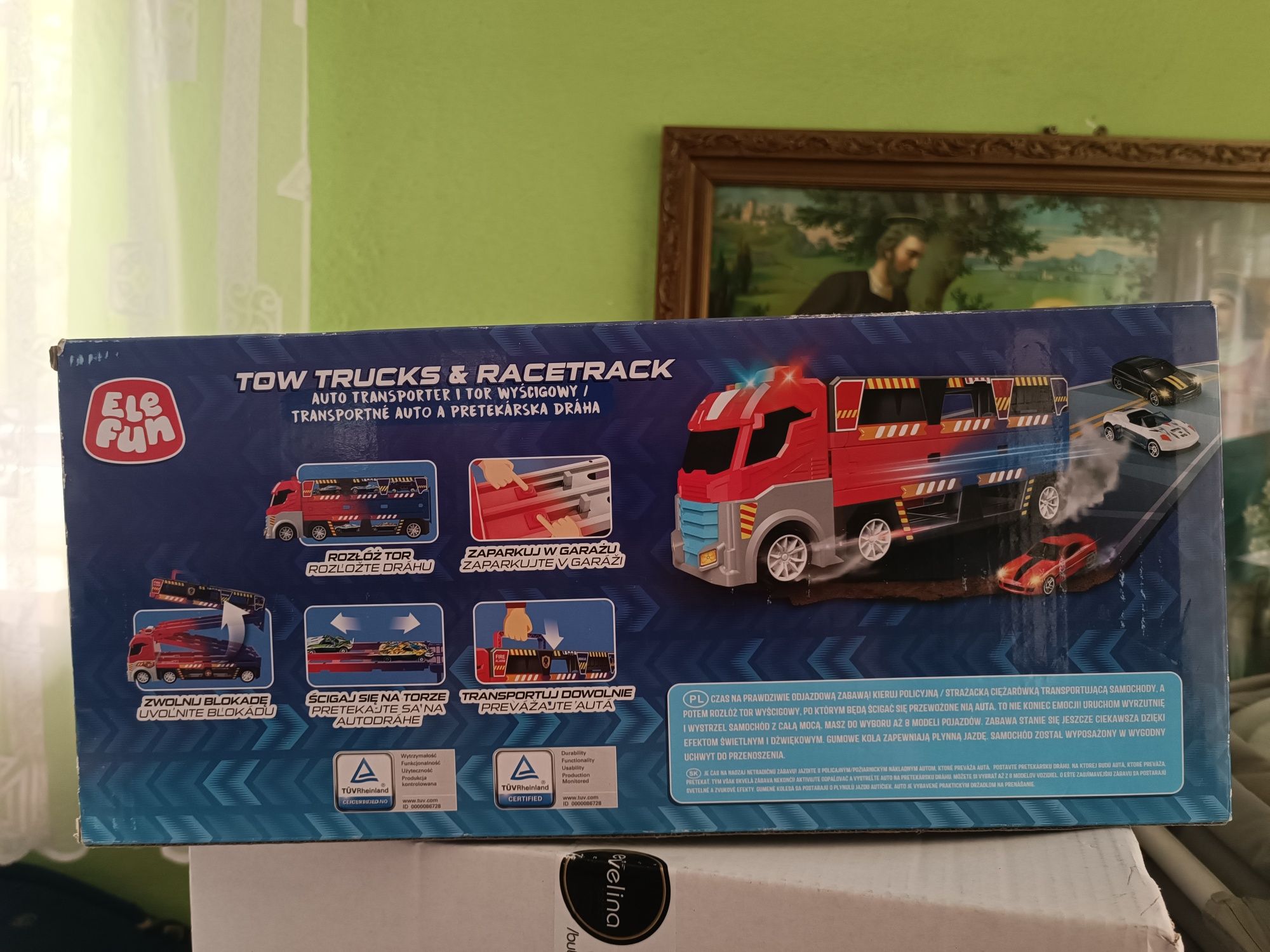 Nowe Auto transporter i tor wyścigowy interaktywne auto 2w1