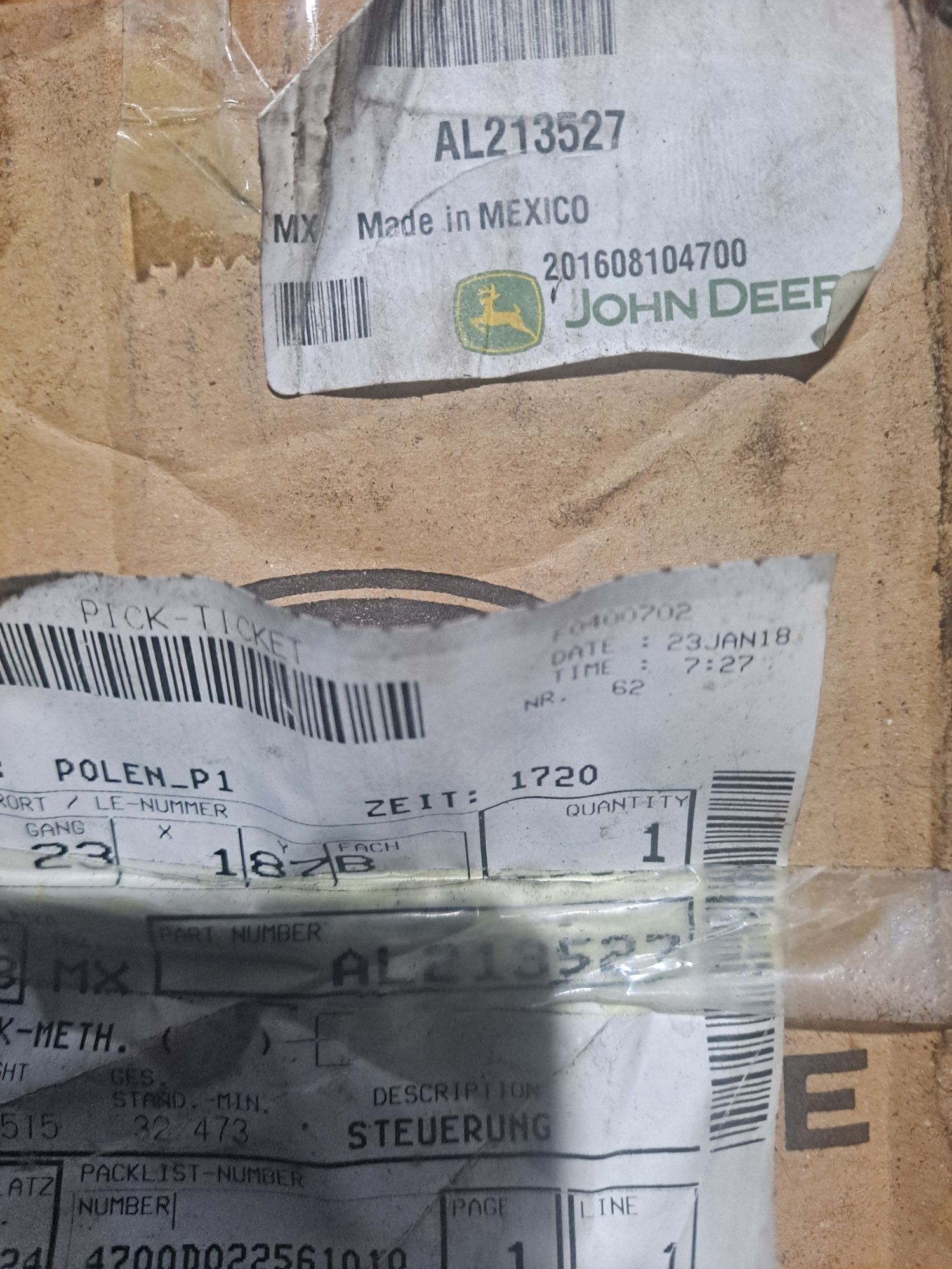 John deere  ehr potencjometr