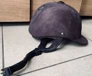 Toczek kask jeździecki FOUGANZA C 700 rozmiar 56 cm welur brąz 600 g