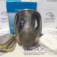 Комплект: повнолицьова маска 6800 фільтри предфільтри тримачі