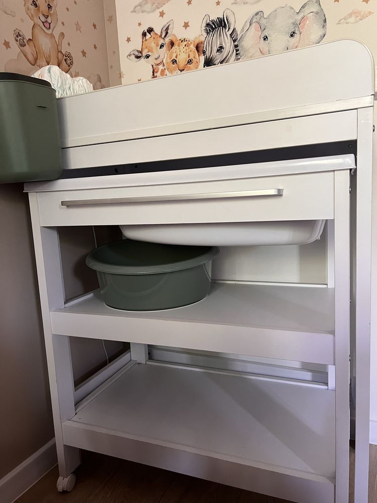 Mebel dziecięcy wanienka przewijak wolnostojący childhome biały