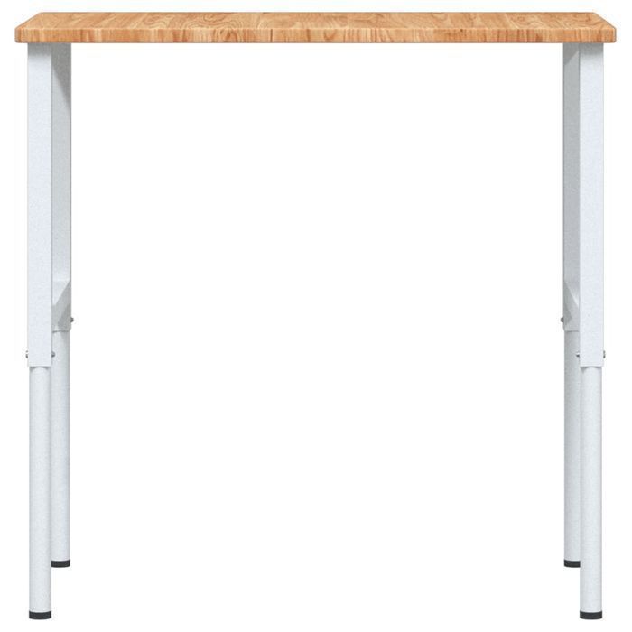 Vidaxl Stolik Roboczy, Jasny Brąz, 100X60X(71,5-98) Cm, Drewno Dębowe