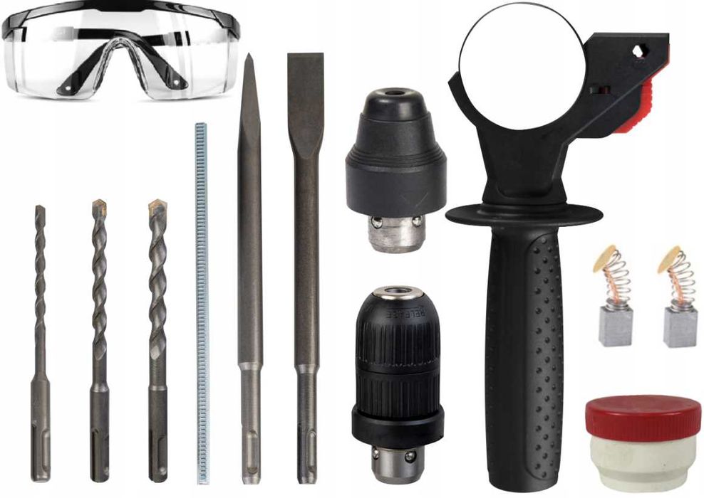 WYPRZEDAŻ MŁOTOWIERTARKA Wiertarka Udarowa Młot SDS+ 2600W Zestaw