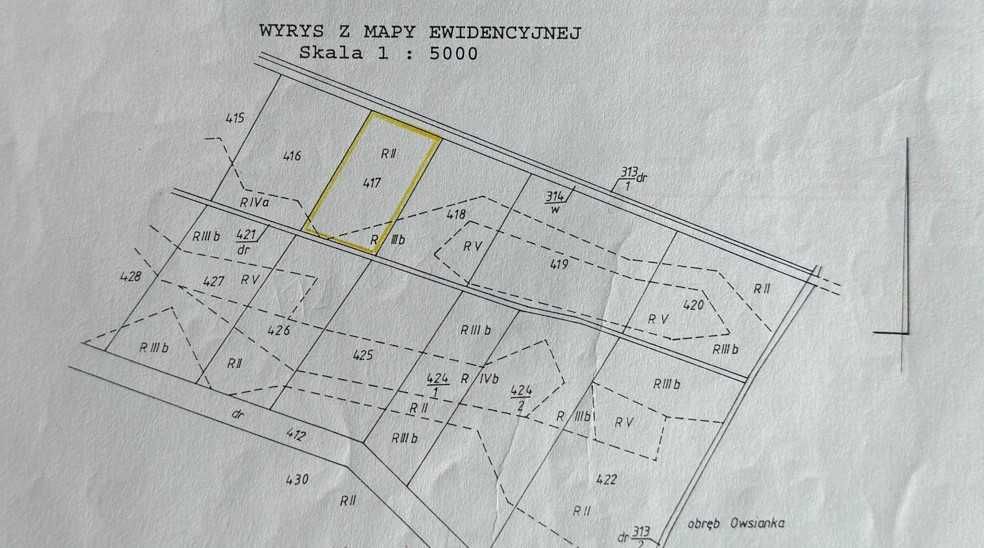 Działka rolna 1,3ha – Gniechowice, nr 417