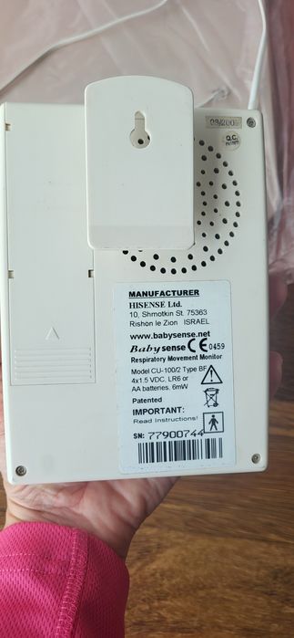 Monitor de respiração do Bebé durante o sono