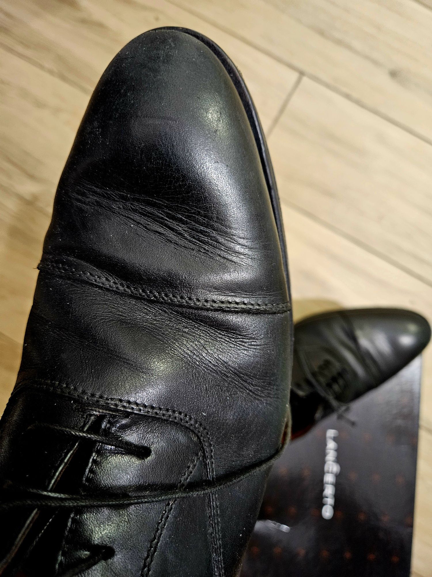 Buty czarne wizytowe męskie r.42 włoskie ślub wesele chrzciny