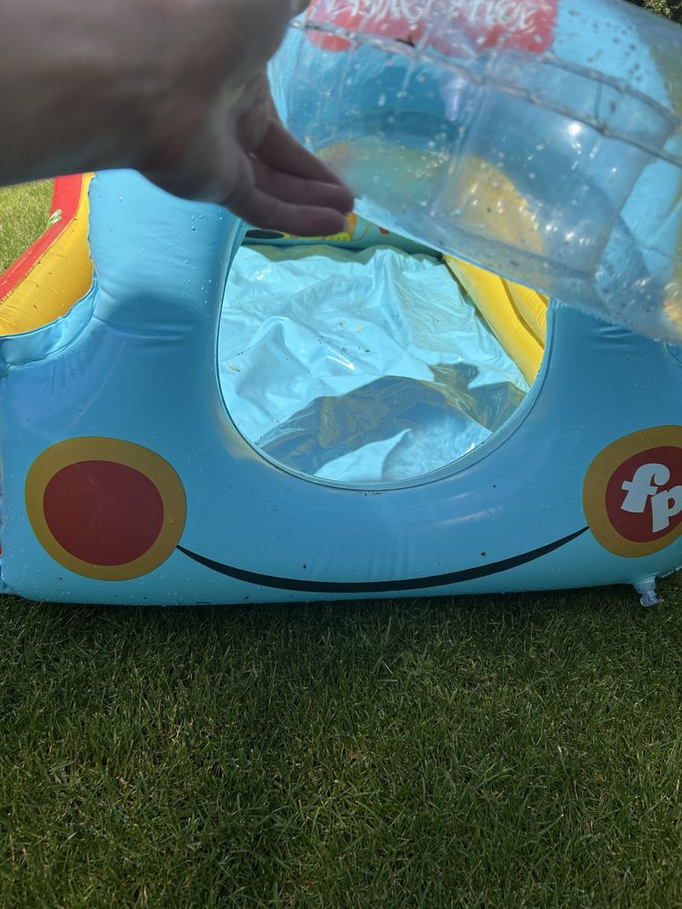Fisher Price dmuchany pociąg, kojec, łóżko turystyczne