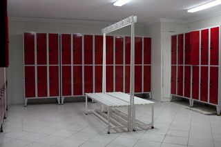 Vestiário bombeiros metálico simples duplo divisorias portas reforçada