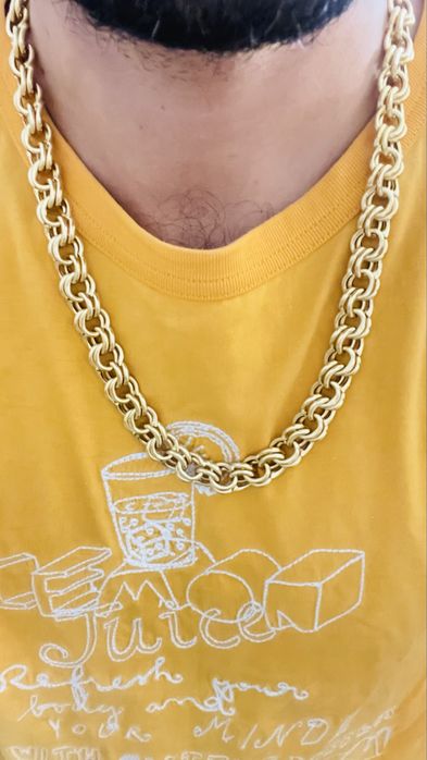 Fio de ouro malha friso 19.2k