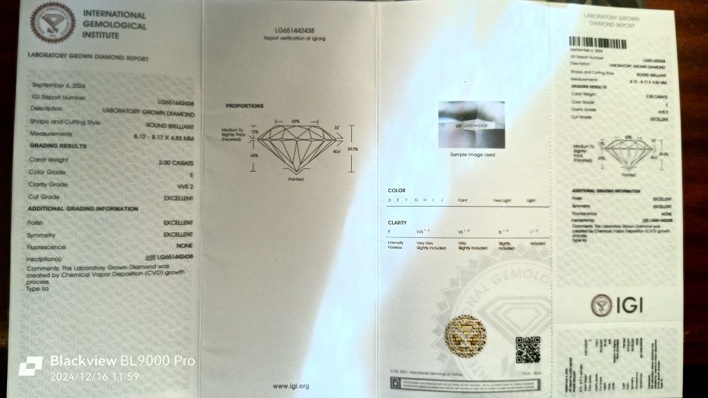 Diamantes  com certificado IGI