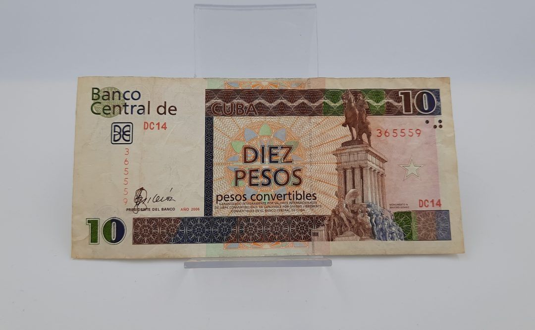 Stary Banknot kolekcjonerski 10 pesos 2006 Kuba