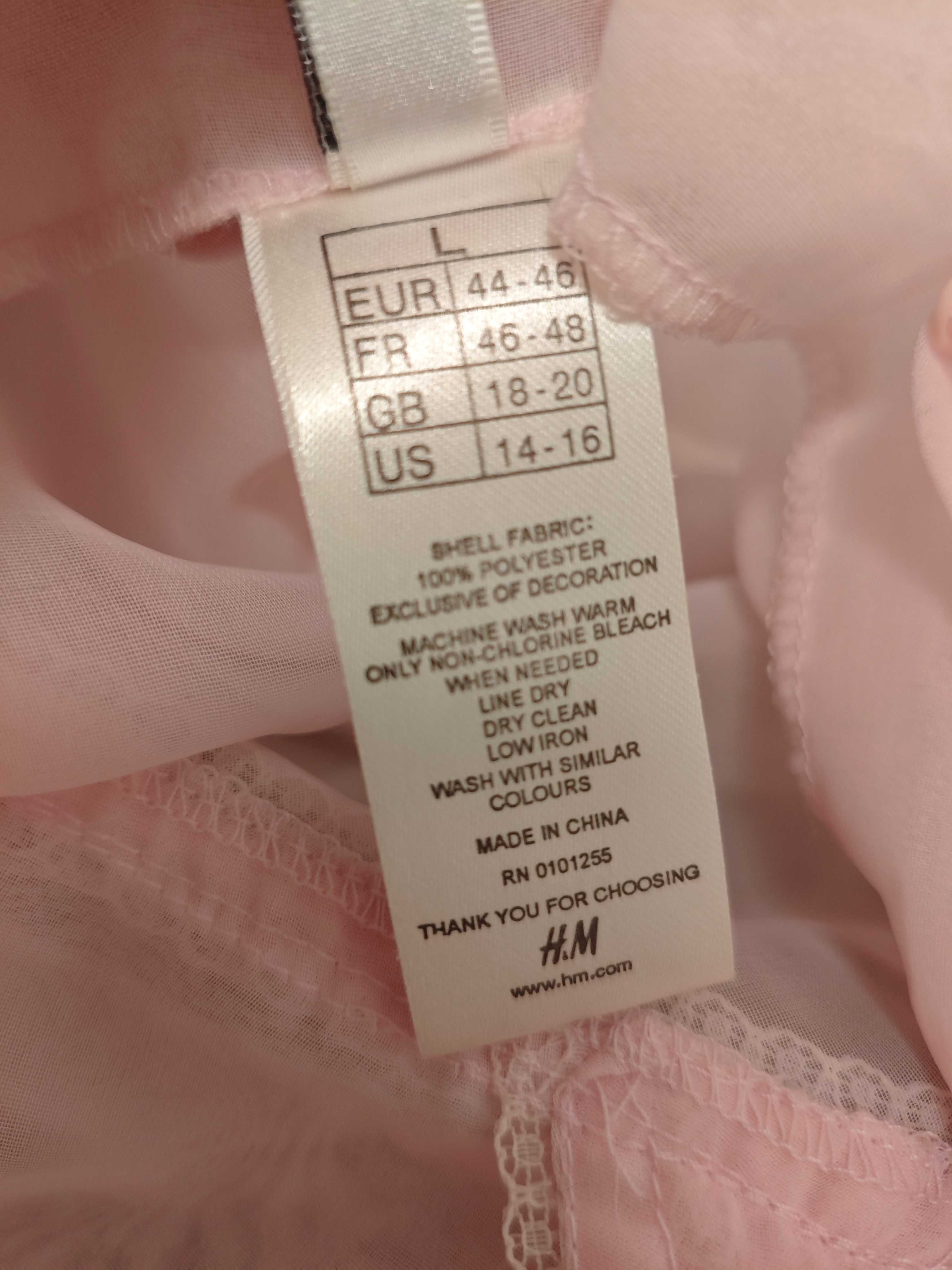 H&M рожевий пенюар прозорий білизна прозора нічна сооочка на подарунок