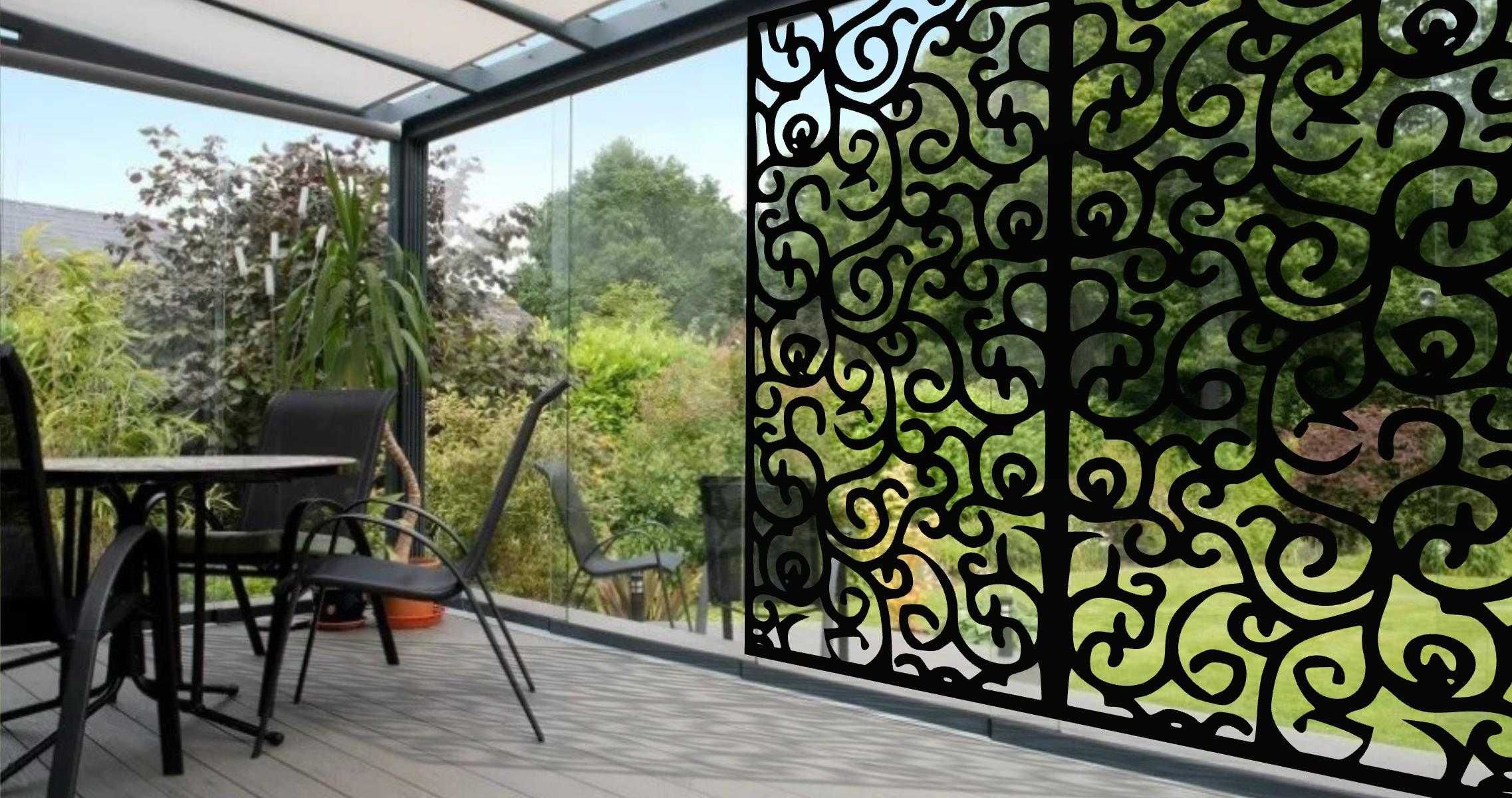 Ogrodzenie panel balustrada loftowa nietypowa ażurowa wizualizacja